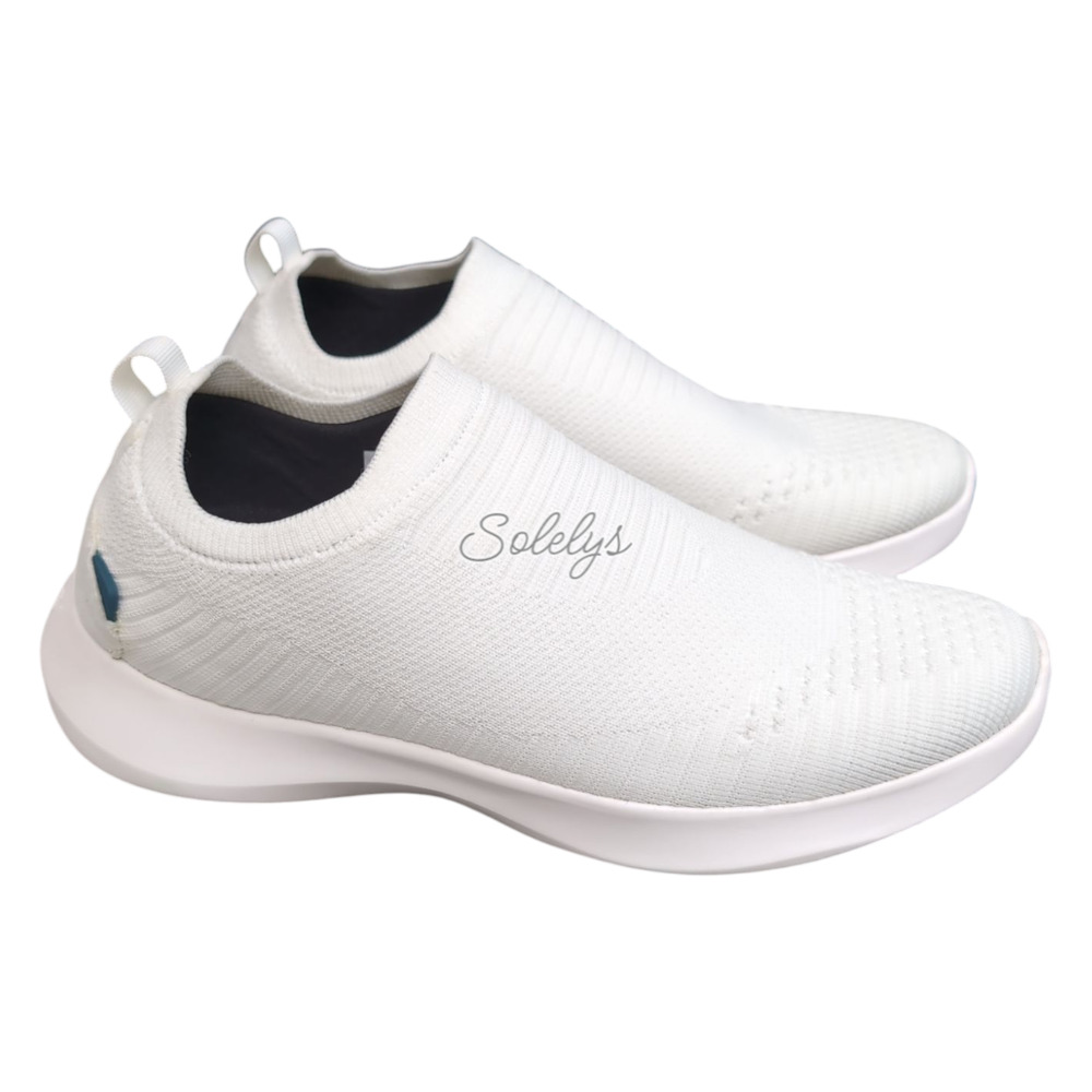 Vessi Everyday Move Slip On Womens 9 Polar White Waterproof Knit DymaTex Sneaker - Picture 4 of 10